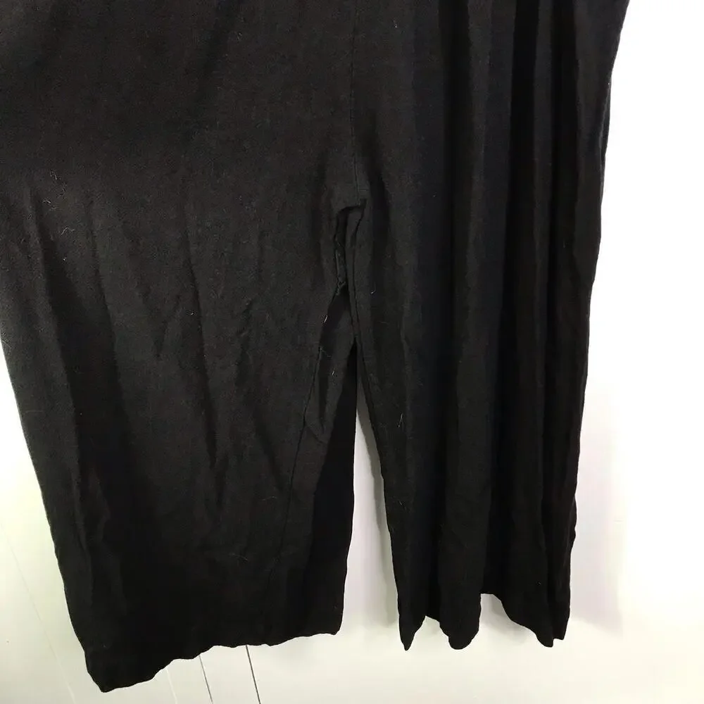 Automet Jumpsuit Womens XL Wide Leg Crepe Casual Jumper Sleeveless Cropped - Picture 2 of 11